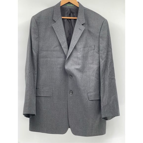 Lauren Ralph Lauren Sport Coat Blazer Wool Men Size 48 Long 48L Gray Suit Jacket